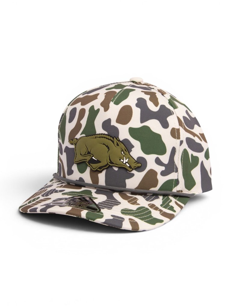 Arkansas Razorbacks Loden Edition 3d Duck Camo Rope Hat- Timberline